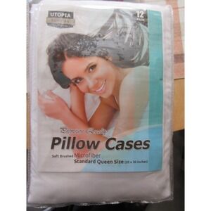 Utopia Pillow Cases - 12 PK 20" X 30" NIP Standard Queen